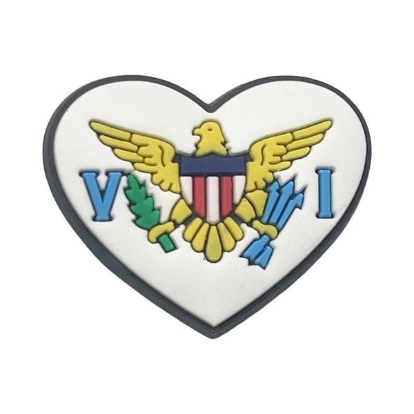 US Virgin Islands Heart Shoe Charm Shoe Charm Virgin Islands